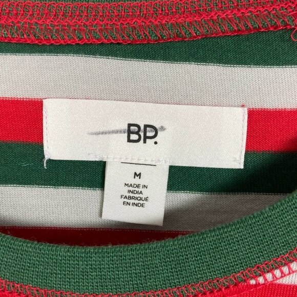 NEW Nordstrom BP Hang Out Cotton Blend Pajama Shirt Striped Size M Pyjama Top - Picture 3 of 8